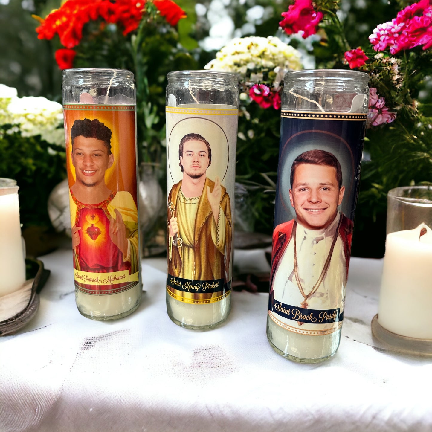 NFL FOOTBALL PLAYERS PRAYER CANDLE