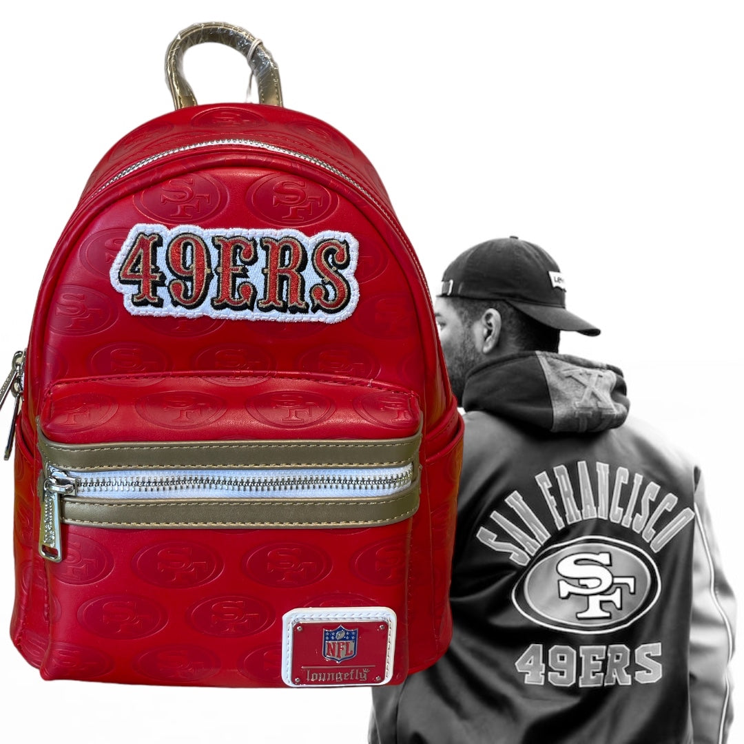 San Francisco 49ers logo mini backpack – Silver Co. + Melbourne San Francisco 49ers logo mini backpack – Silver Co. + Melbourne
