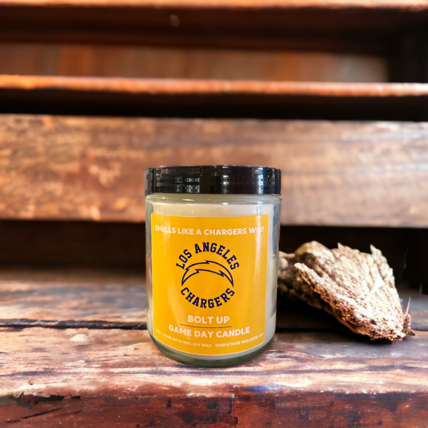 Los Angeles Chargers Football Candle