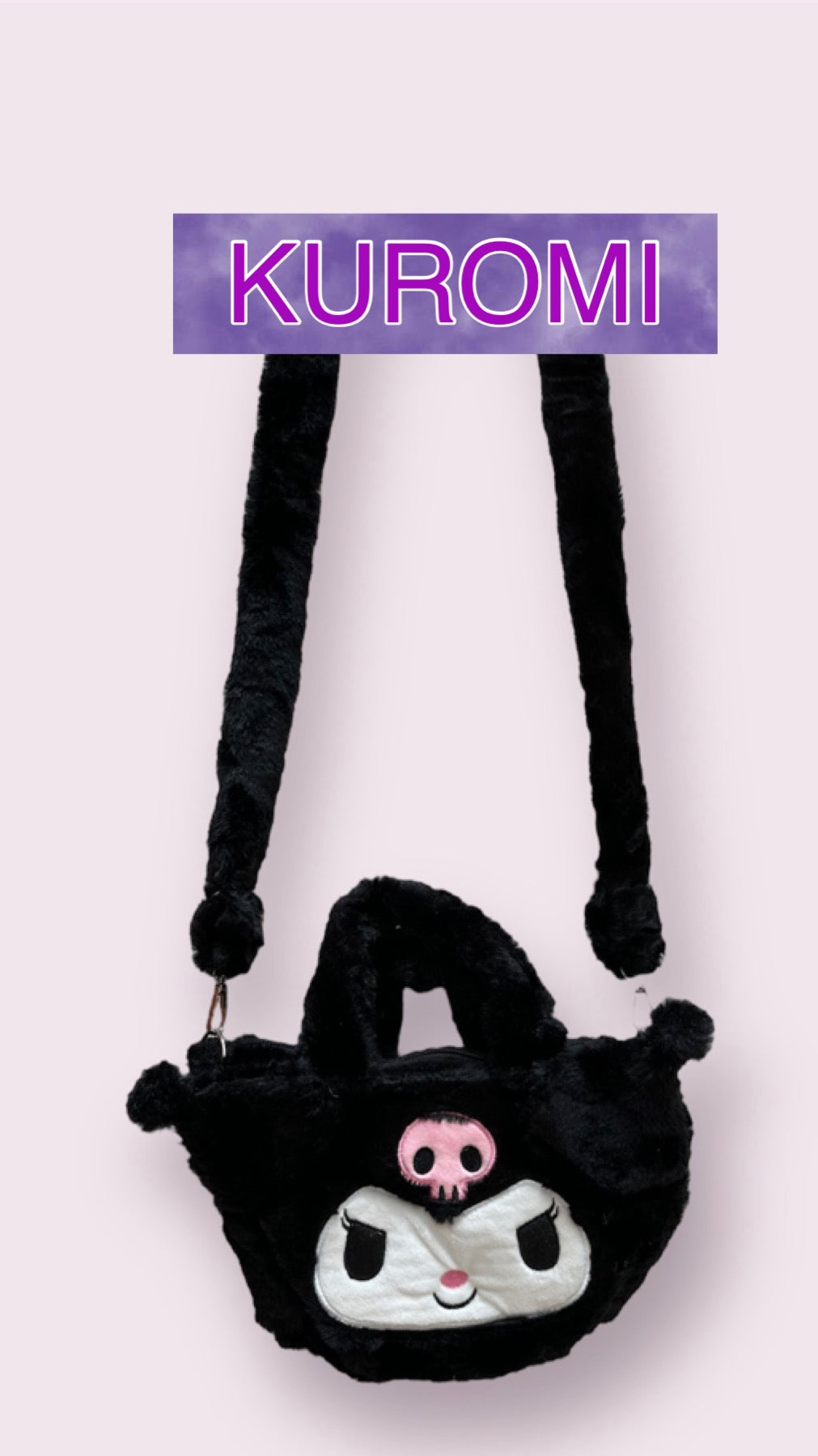 KUROMI Plush Face Tote Bag