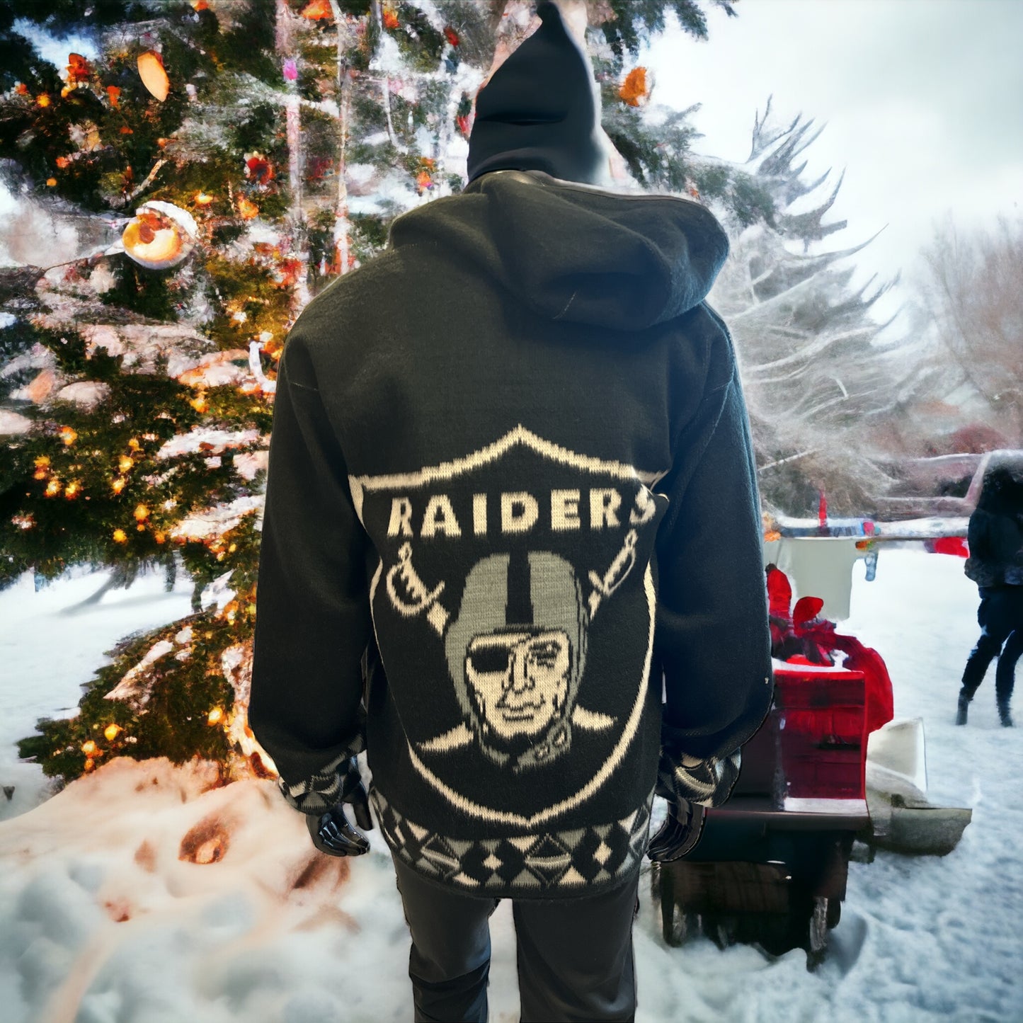 Oakland Las Vegas Raiders Alpaca Sweater