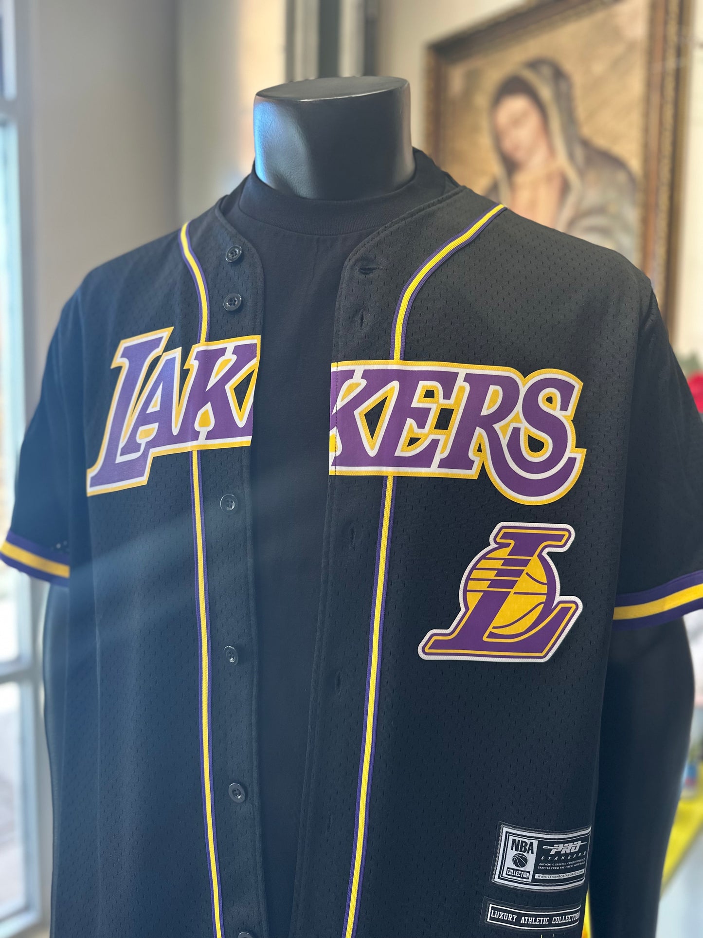 Los Angeles Lakers Mesh Button Up Shirt
