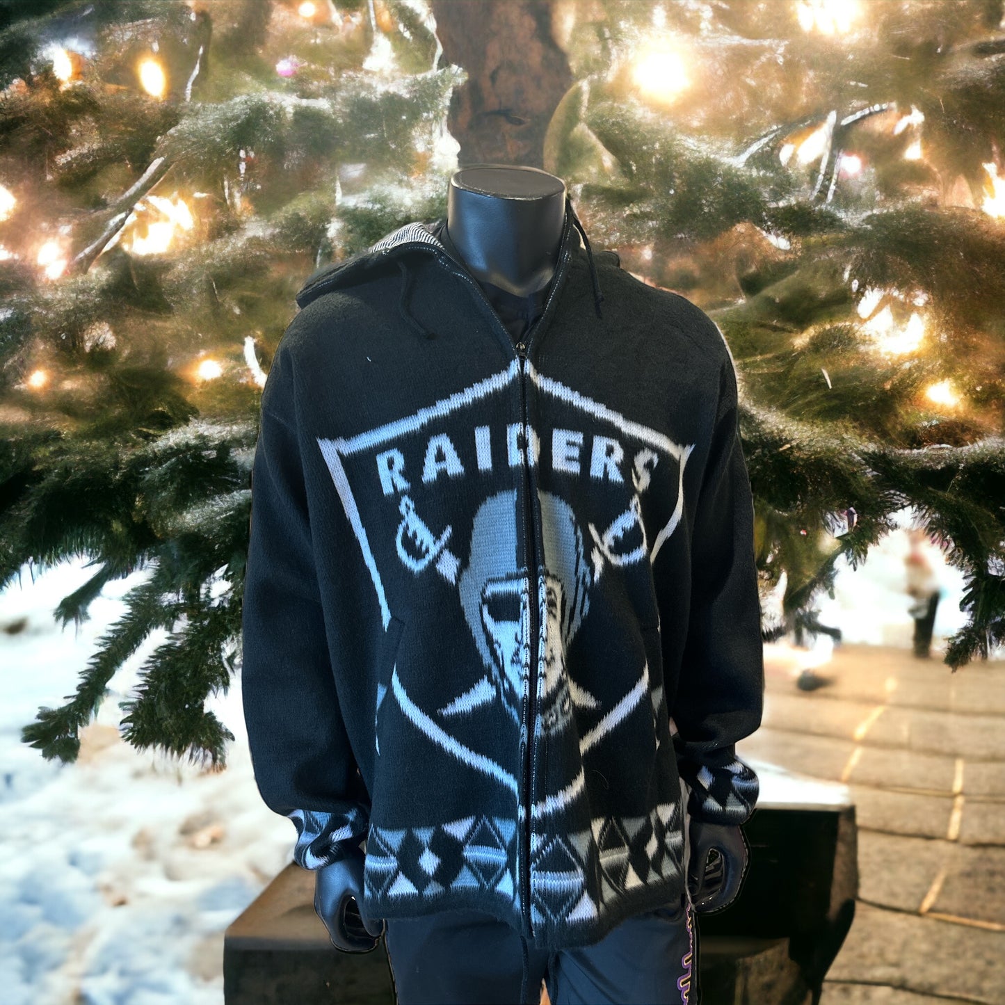 Oakland Las Vegas Raiders Alpaca Sweater