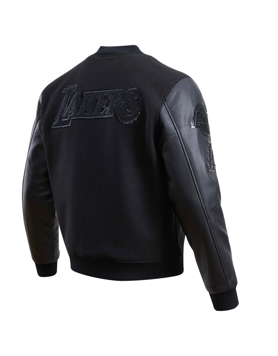 LOS ANGELES LAKERS TRIPLE BLACK VARSITY JACKET