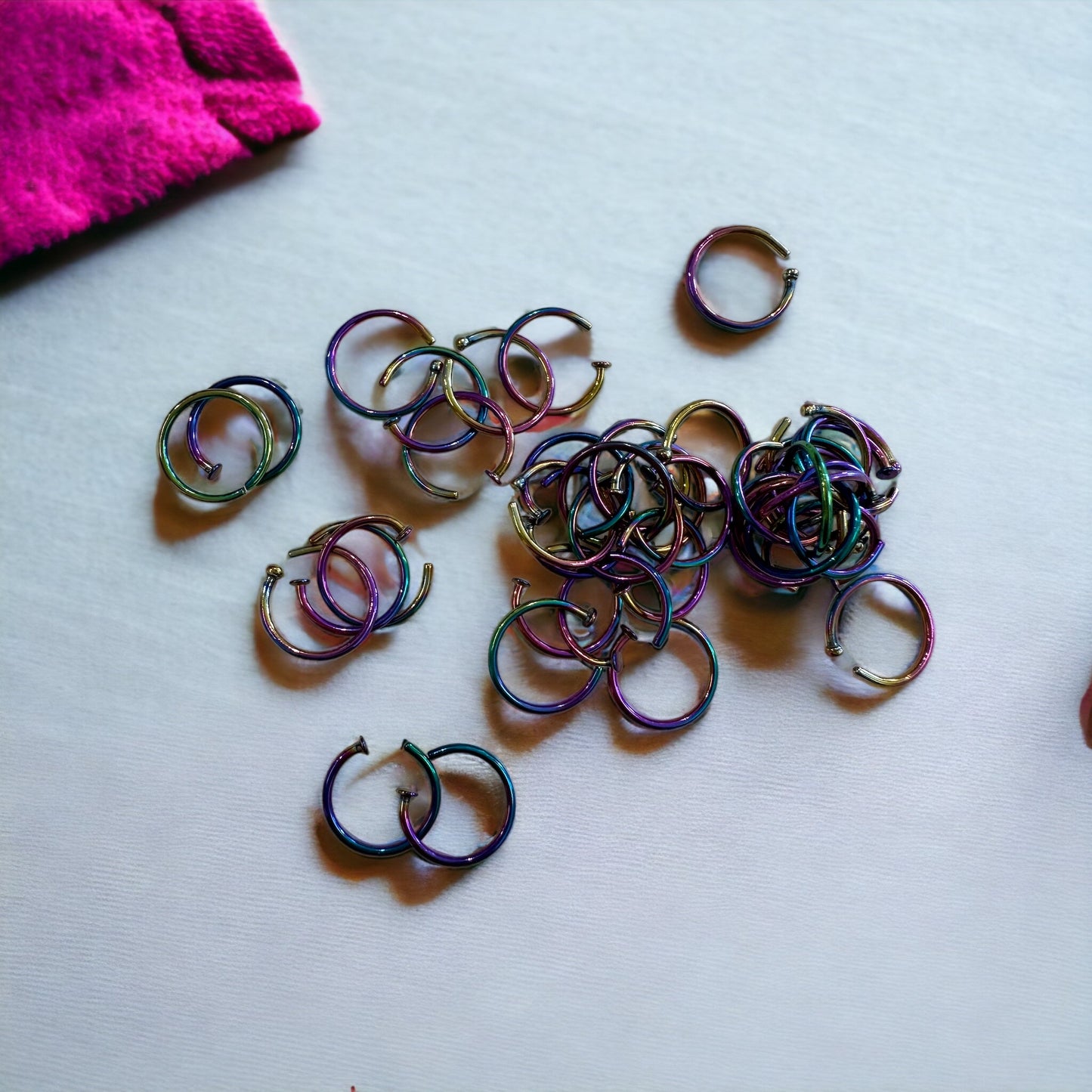 Multicolor Nose Ring With Tail