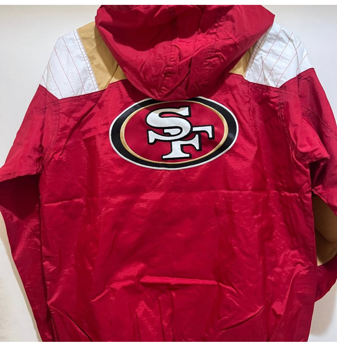 49ers San Francisco Hooded Half Zip Pullover Jacket Light Weight Jacket