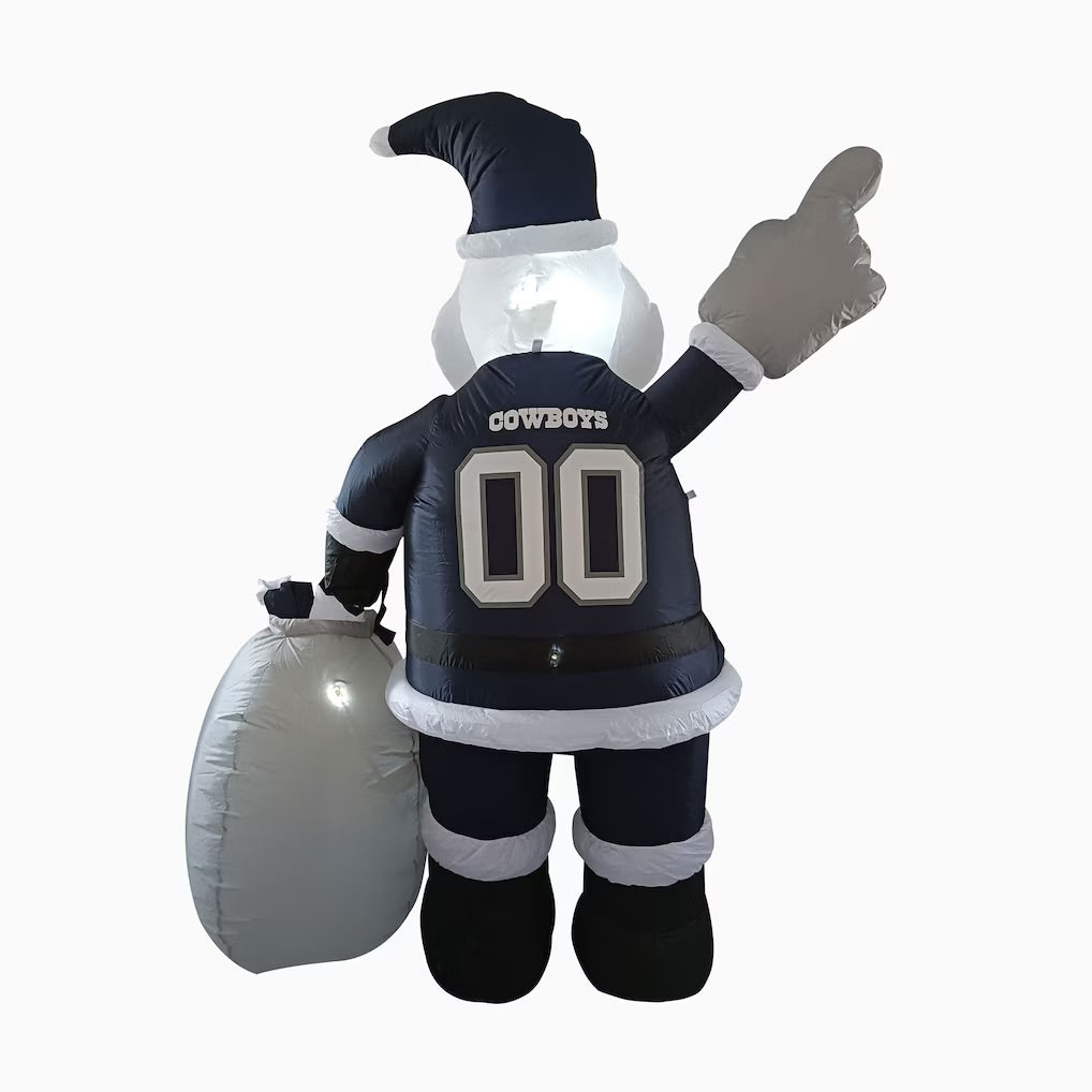 Dallas Cowboys Inflatable Santa 7 Ft Tall