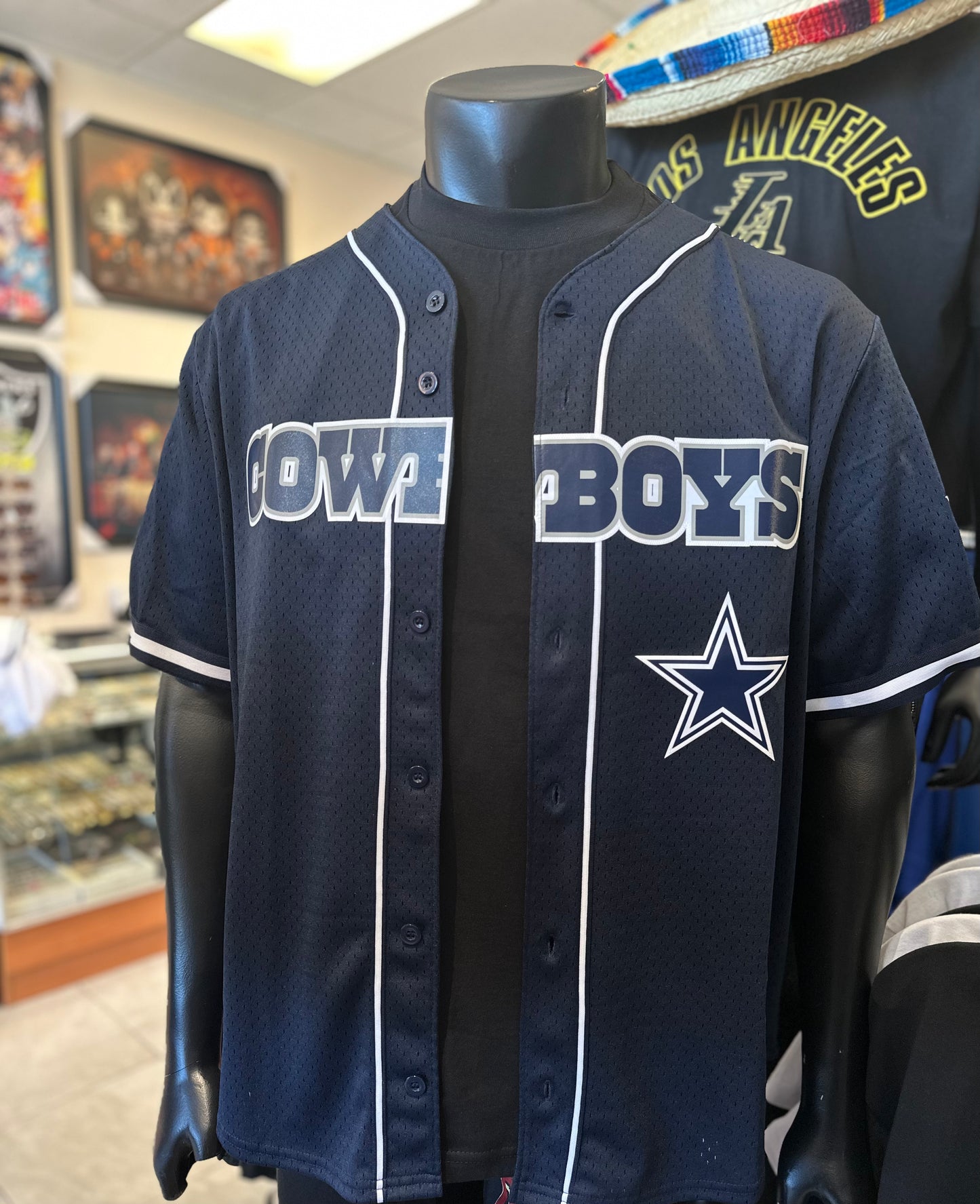 Dallas Cowboys Mesh Button Up Shirt