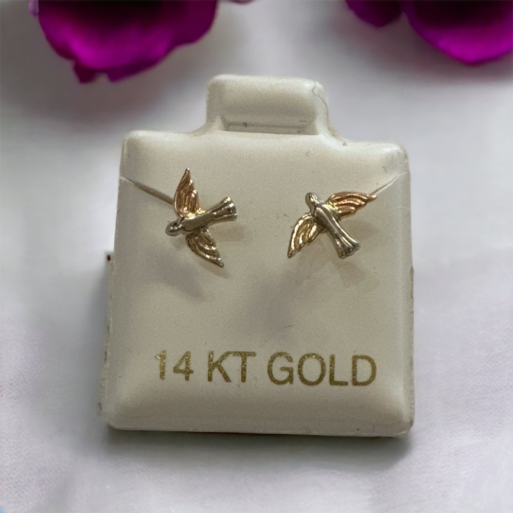 14K Dove Earrings