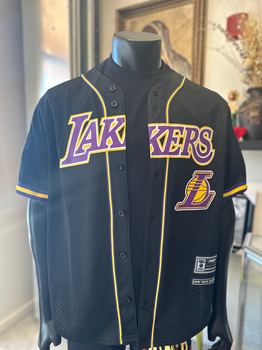 Los Angeles Lakers Mesh Button Up Shirt