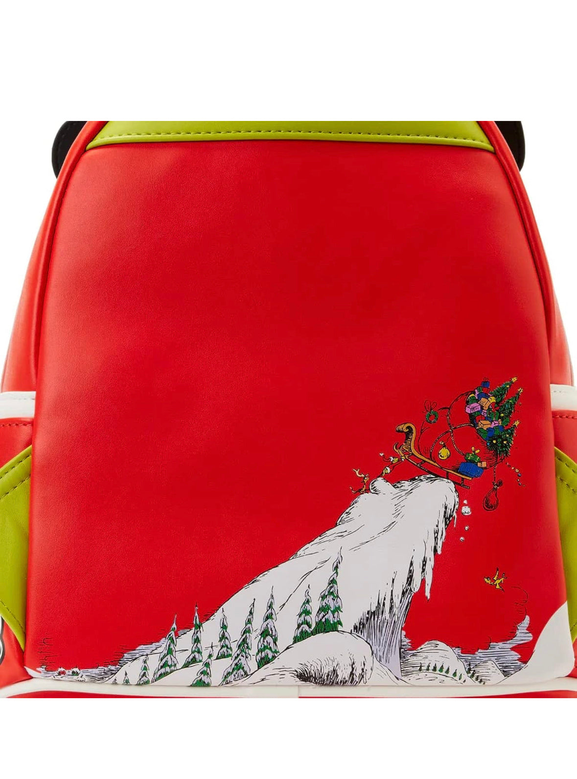 Loungefly Dr. Seuss Grinch Lenticular Heart Mini Backpack, Red, One Size