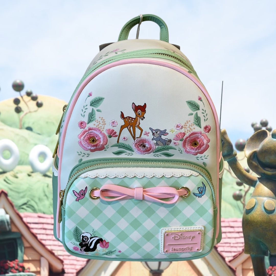 Loungefly Bambi Spring Time Gingham Mini Backpack