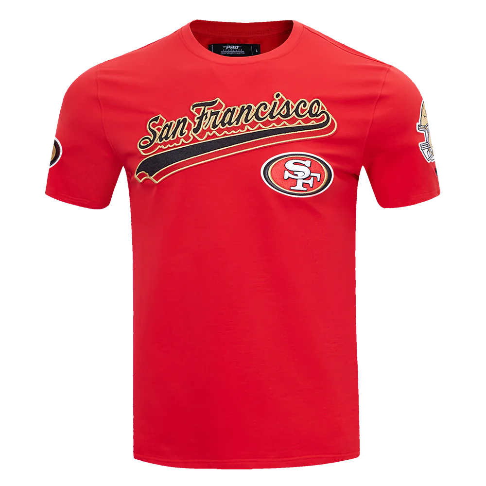 NFL SAN FRANCISCO 49ERS SCRIPT TAIL TEE