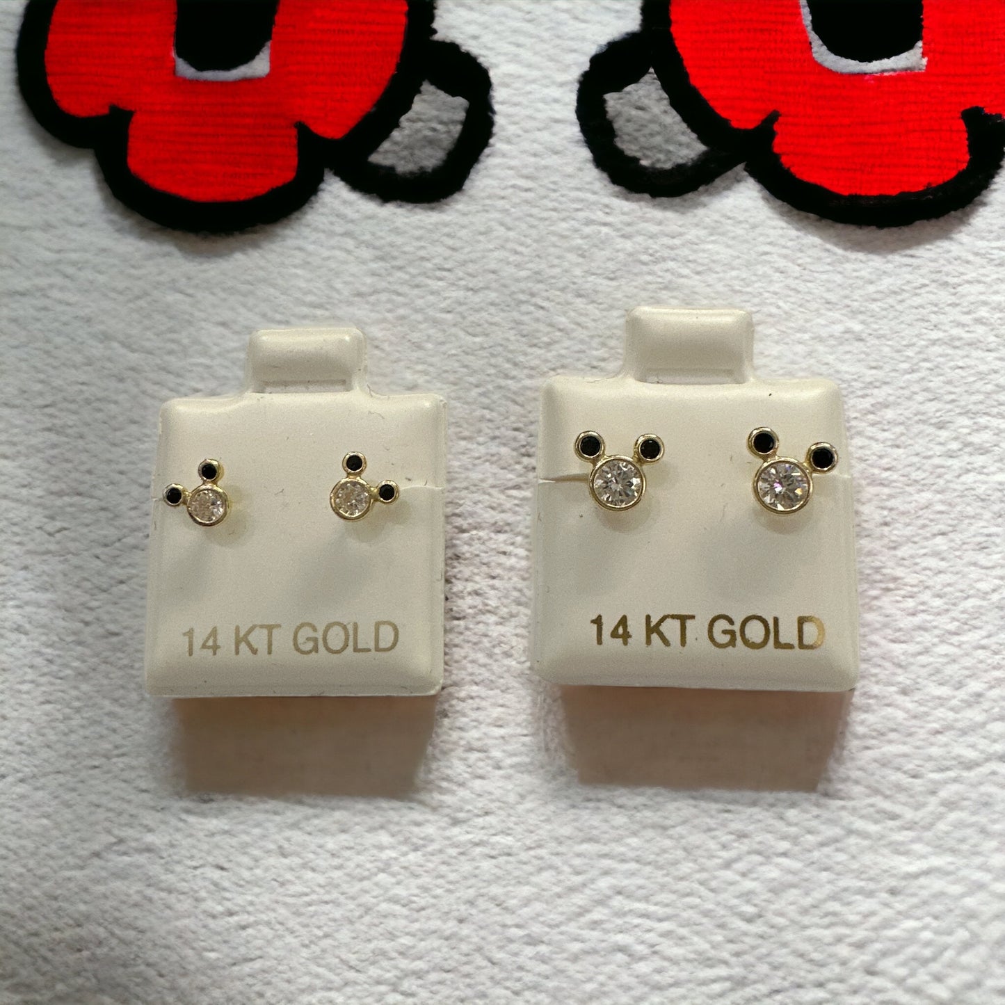 14K Gold Mickey Earrings