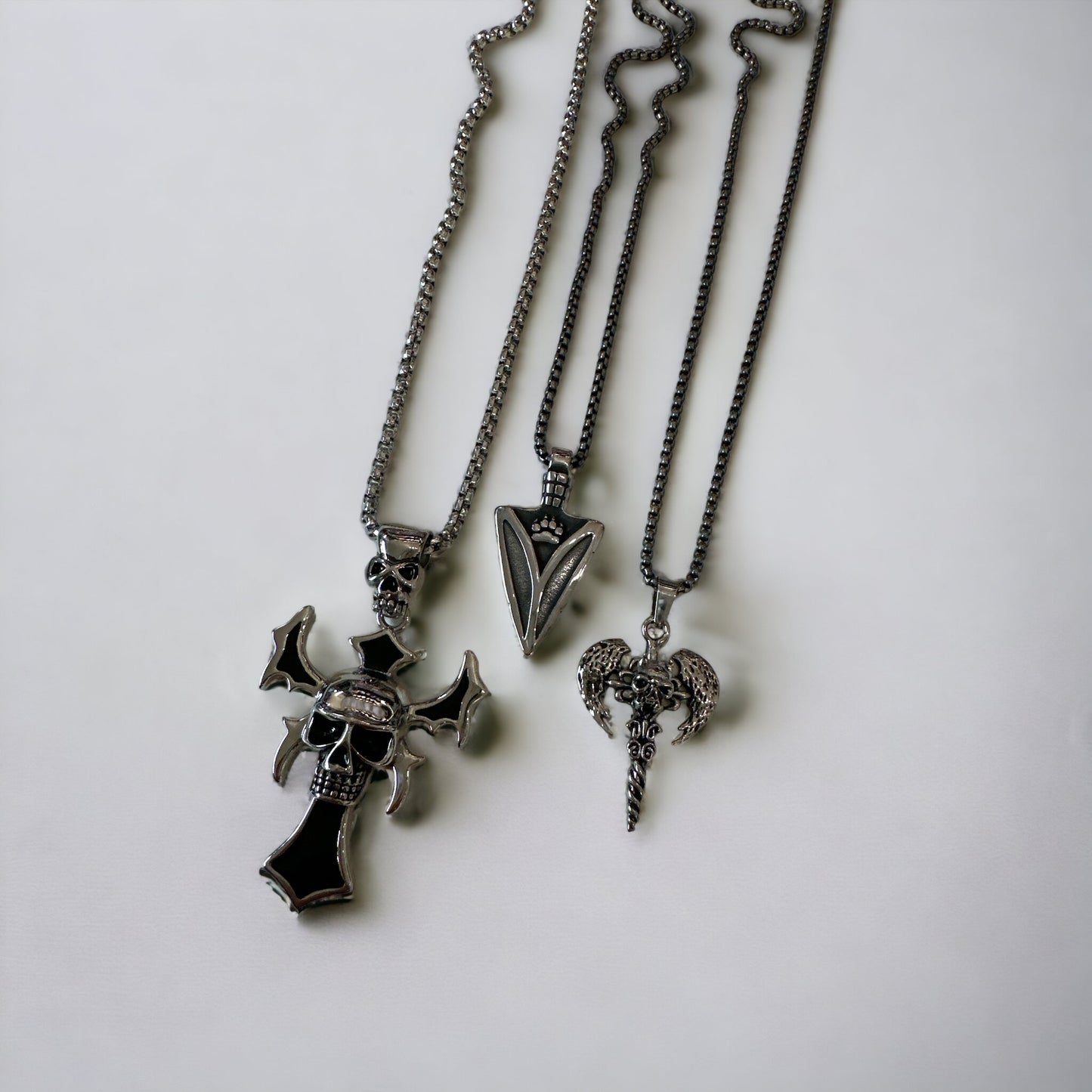 Retro Skull Cross Necklace