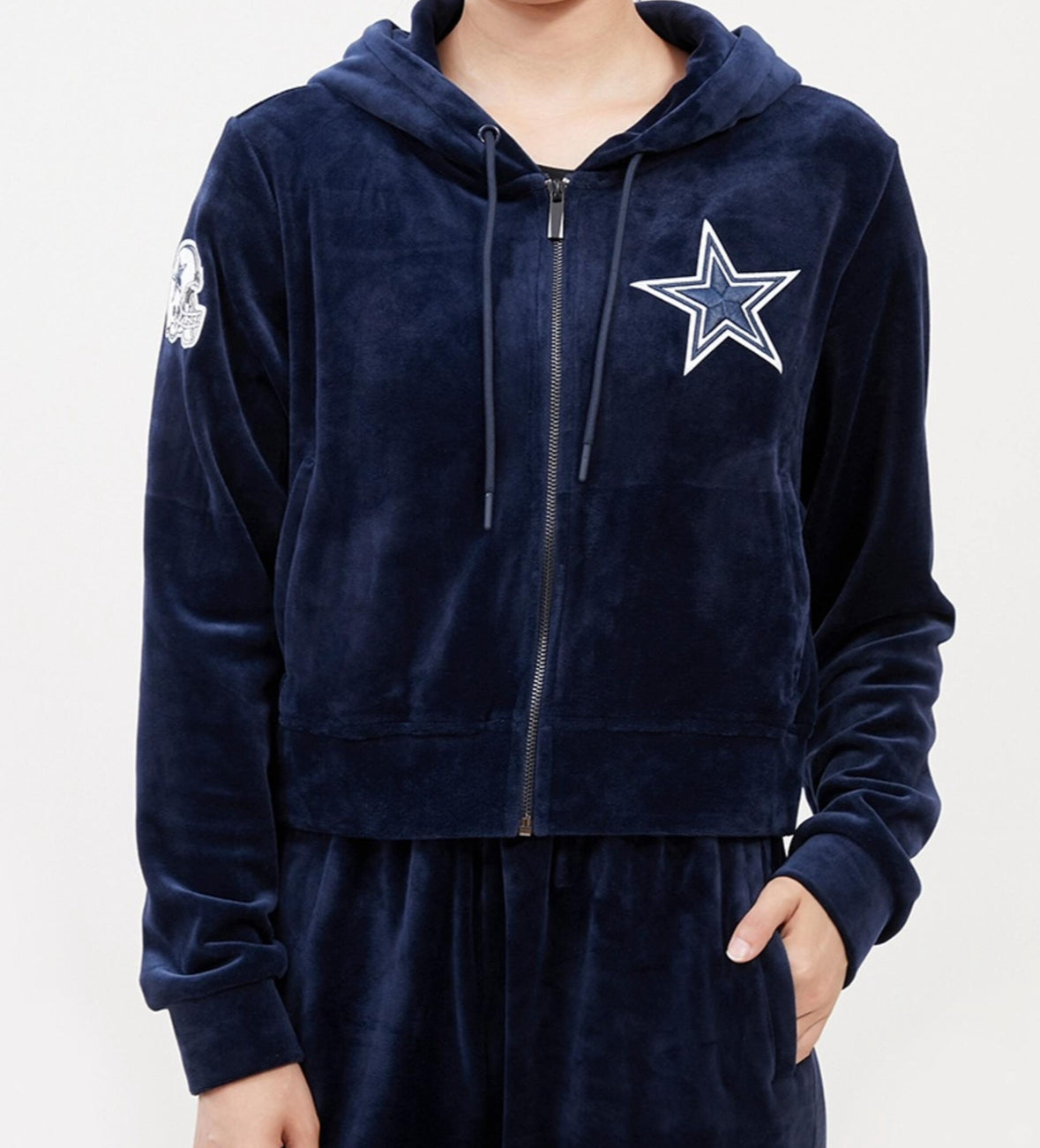 Dallas Cowboys Classic Velour Fz Po Hoodie