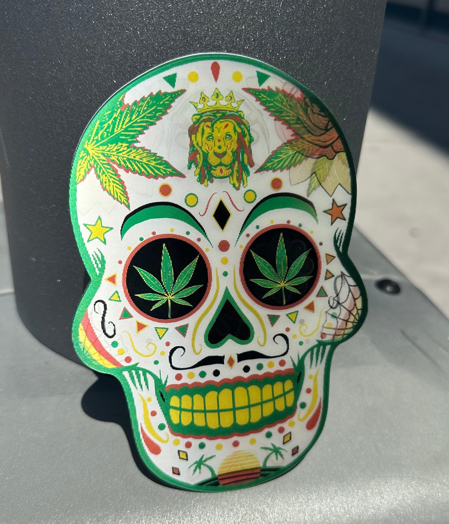 Weed Skull Candy Sticker Decal