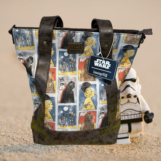 Loungefly Star Wars Cards Tote Crossbody Bag
