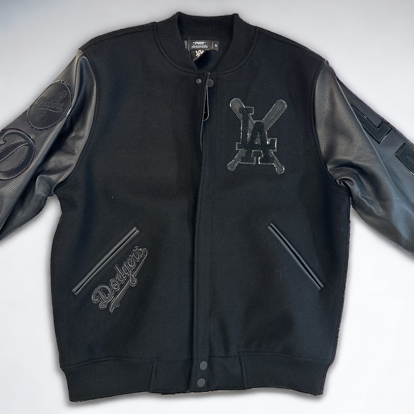 DODGERS TRIPLE BLACK VARSITY JACKET