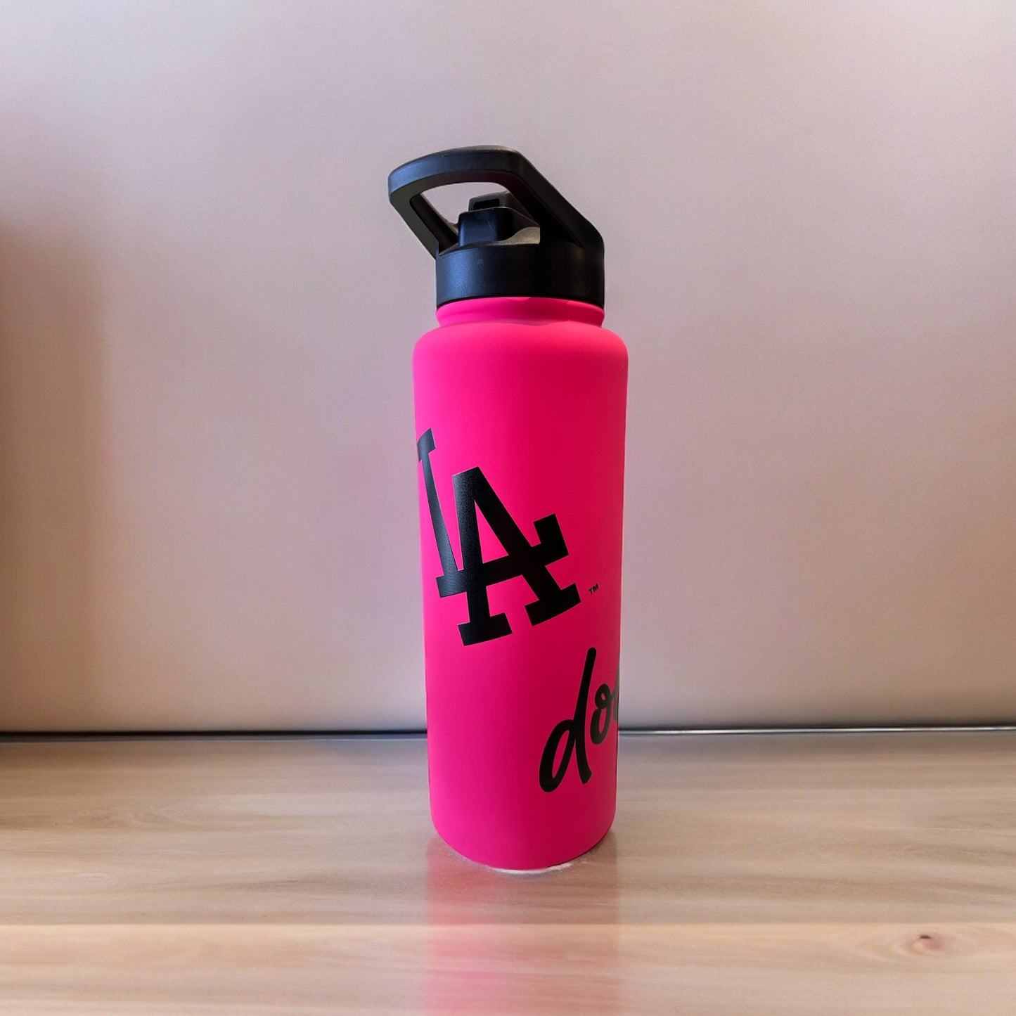 LA Pink Dodgers Bottle