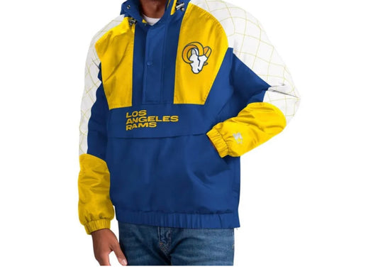 Los Angeles Rams NFL Gold Body Check Pull Over Hooded Jacket