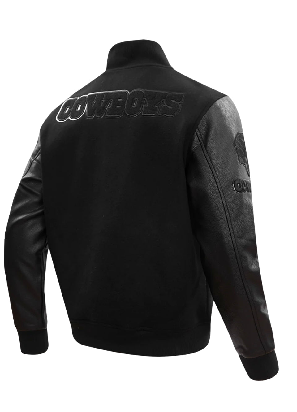 DALLAS COWBOYS TRIPLE BLACK WOOL VARSITY JACKET