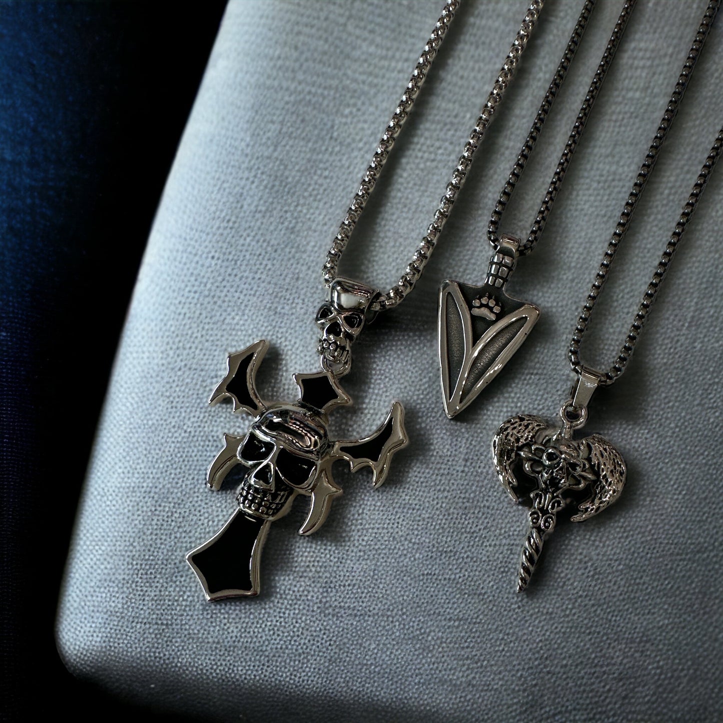 Retro Skull Cross Necklace