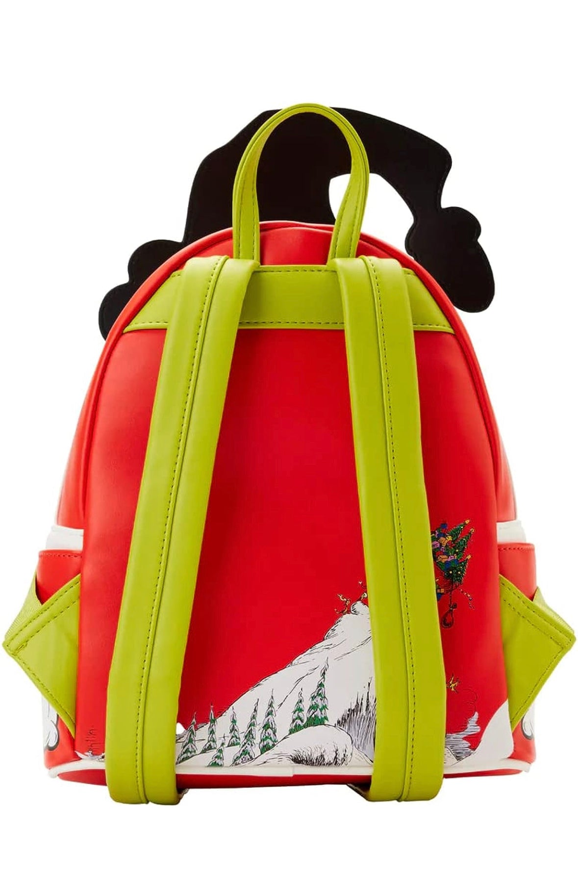 Loungefly Dr. Seuss Grinch Lenticular Heart Mini Backpack, Red, One Size