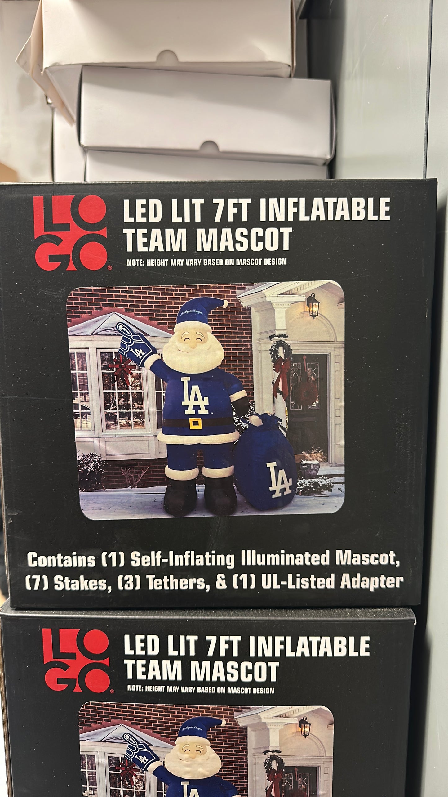 Los Angeles Baseball Dodgers Inflatable Santa 7 Ft Tall