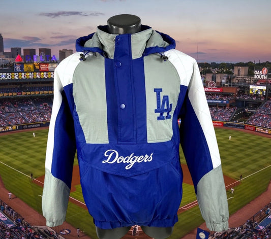 LOS ANGELES DODGERS Hooded Half Zip Jacket