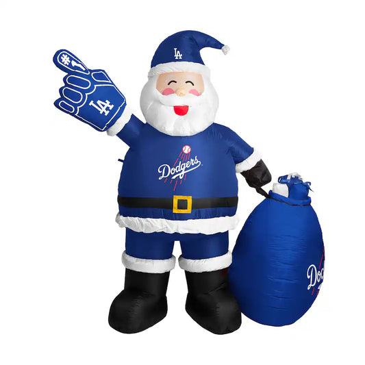 Los Angeles Baseball Dodgers Inflatable Santa 7 Ft Tall