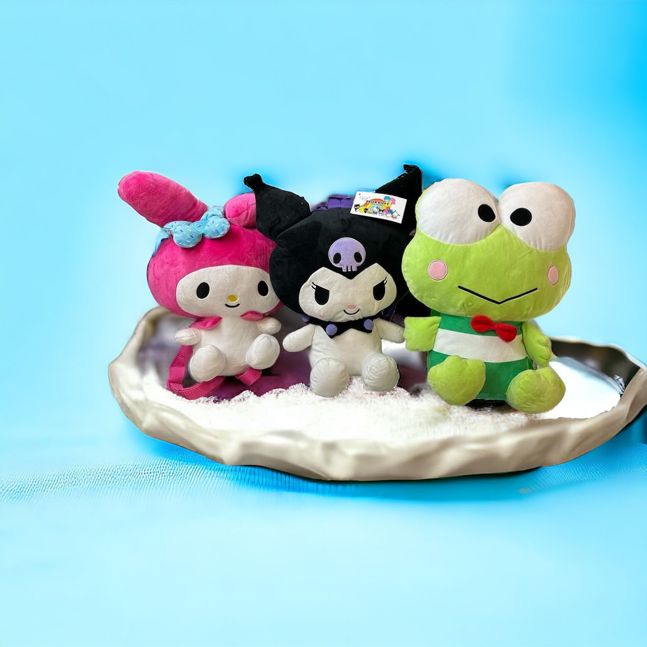 Sanrio and Friends Plushie Backpacks- KUROMI, Hello Kitty Dragon, My Melody, Keroppi, Cinnamroll Backpack