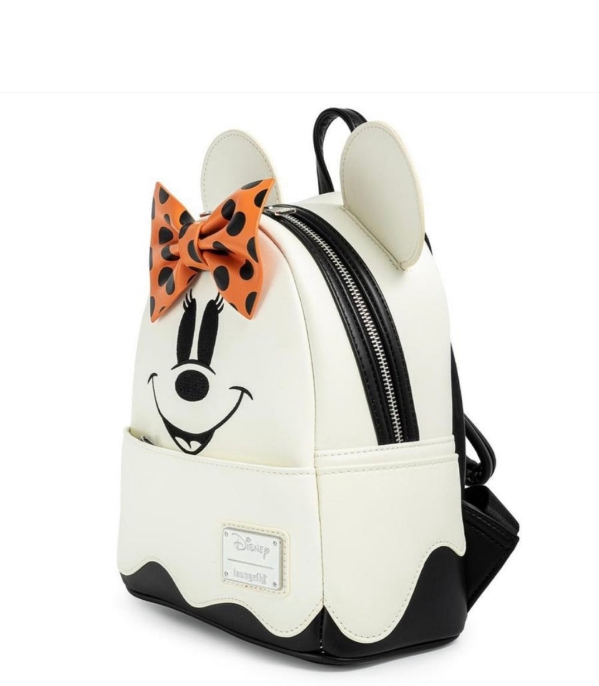 LOUNGEFLY DISNEY MINNIE MOUSE GHOST GLOW IN THE DARK COSPLAY MINI BACKPACK