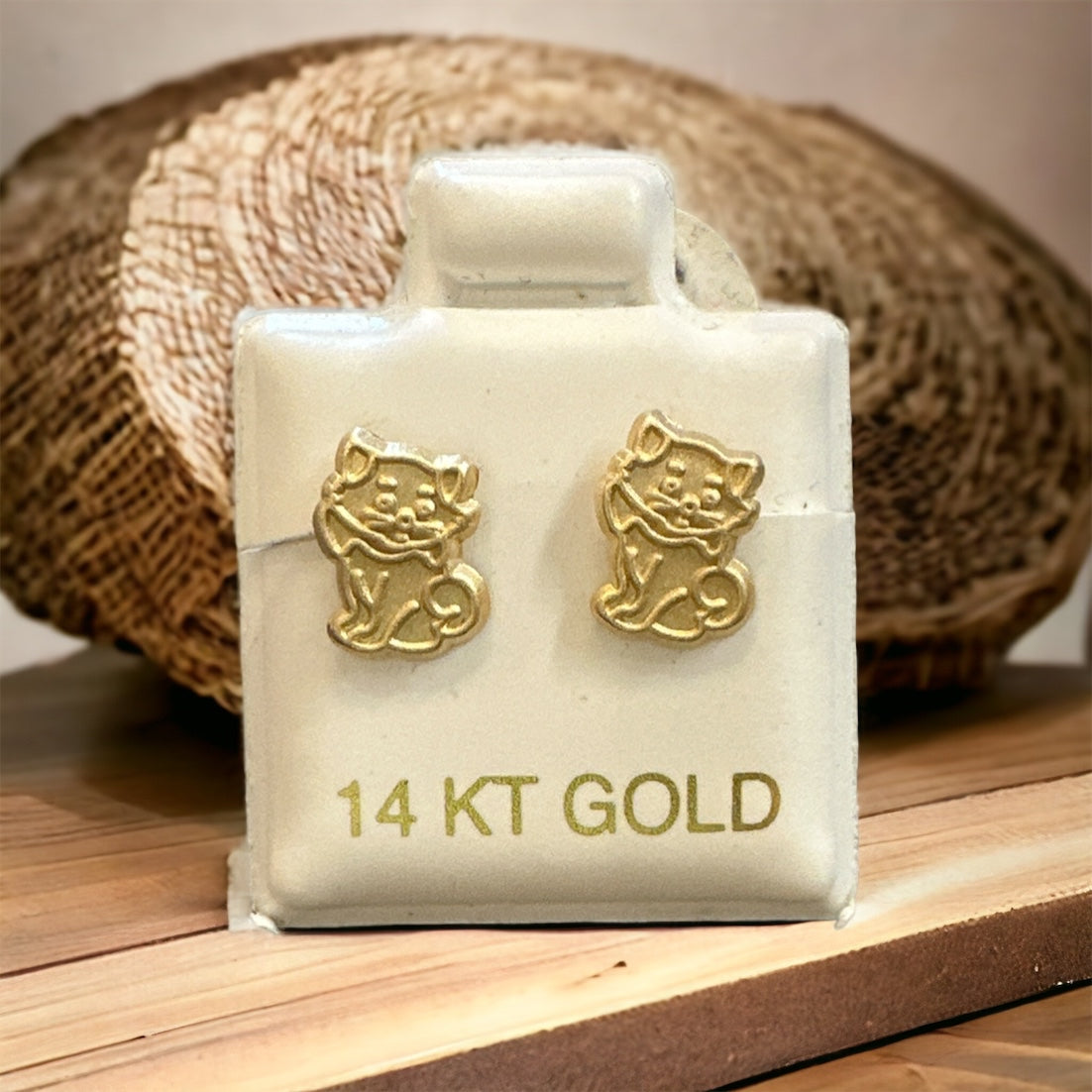 14K Gold Marie Aristocats Earrings