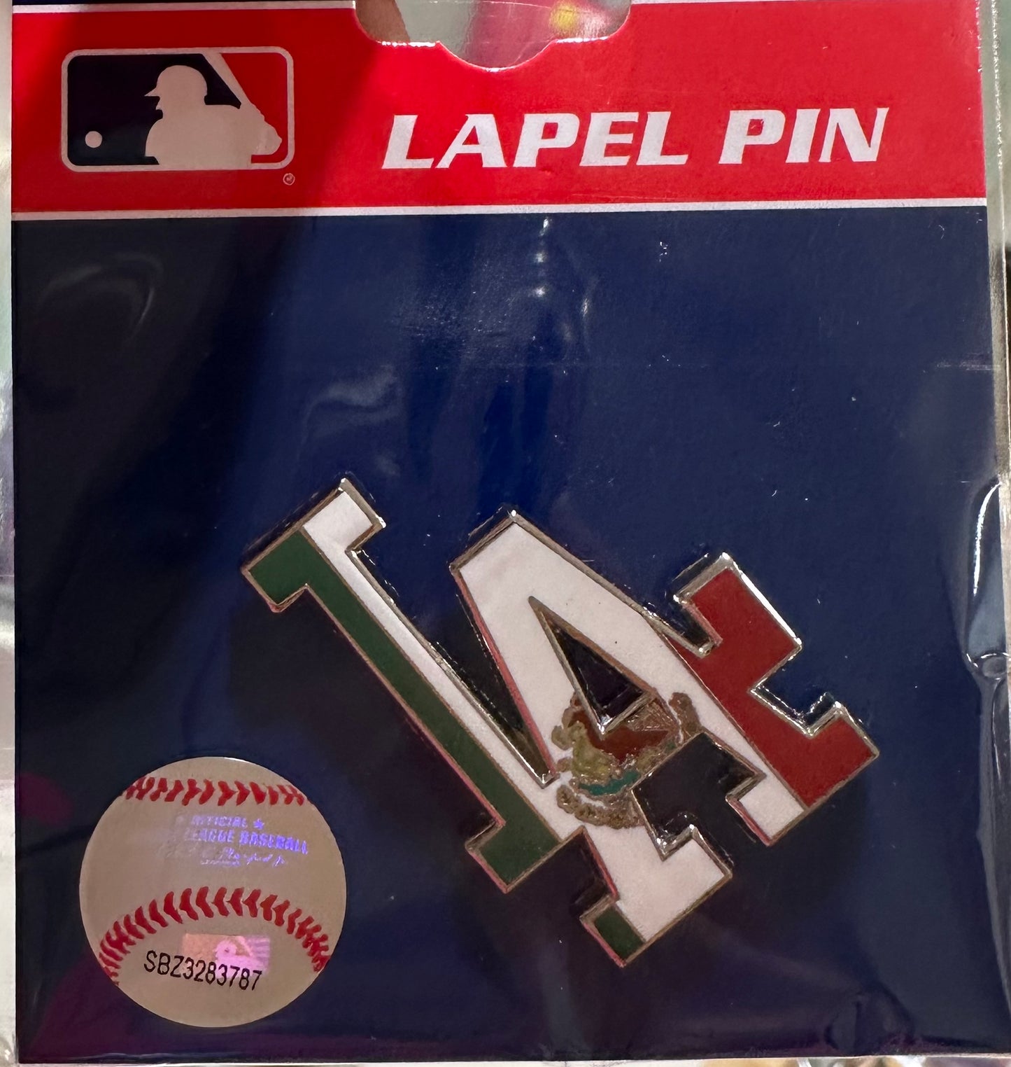 Los Angeles Dodgers Logo with Mexico Flag Pin