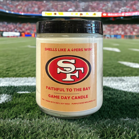 49ers Football Candle