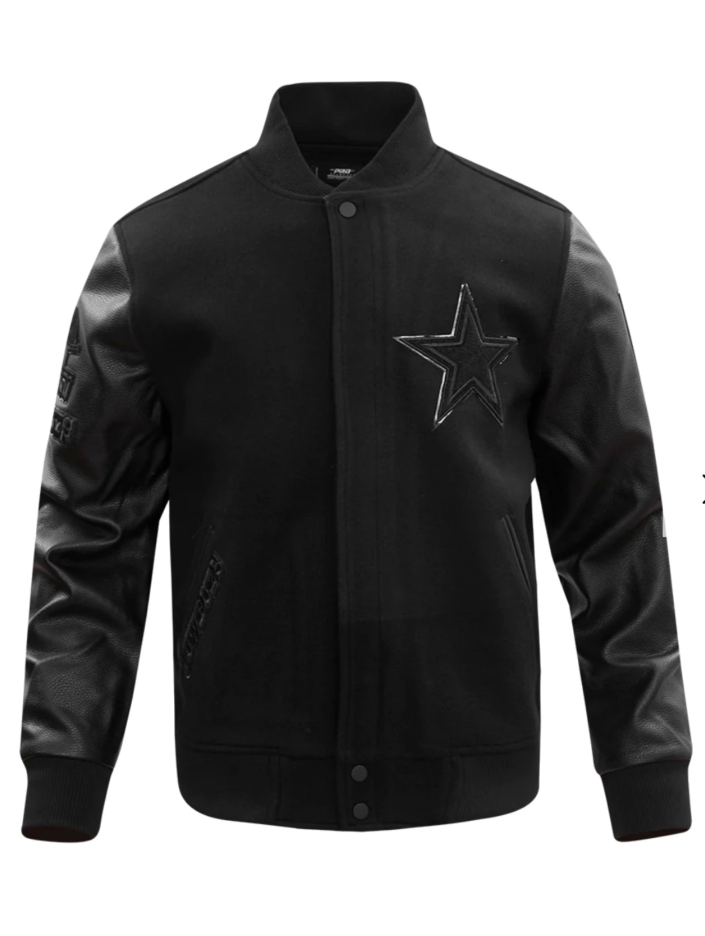 DALLAS COWBOYS TRIPLE BLACK WOOL VARSITY JACKET