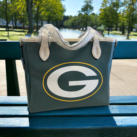 Greenbay Packers Victory Vegan Leather Tote Bag