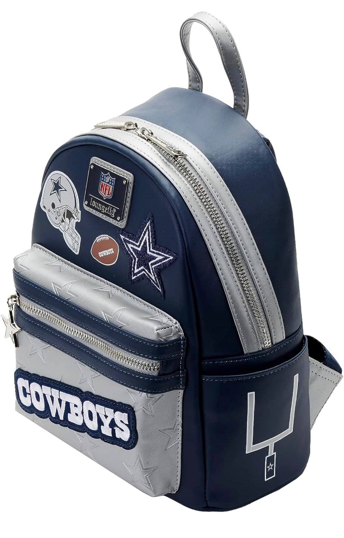 Loungefly NFL: Dallas Cowboys Backpack with Patches, Dallas Cowboys Gifts for Women