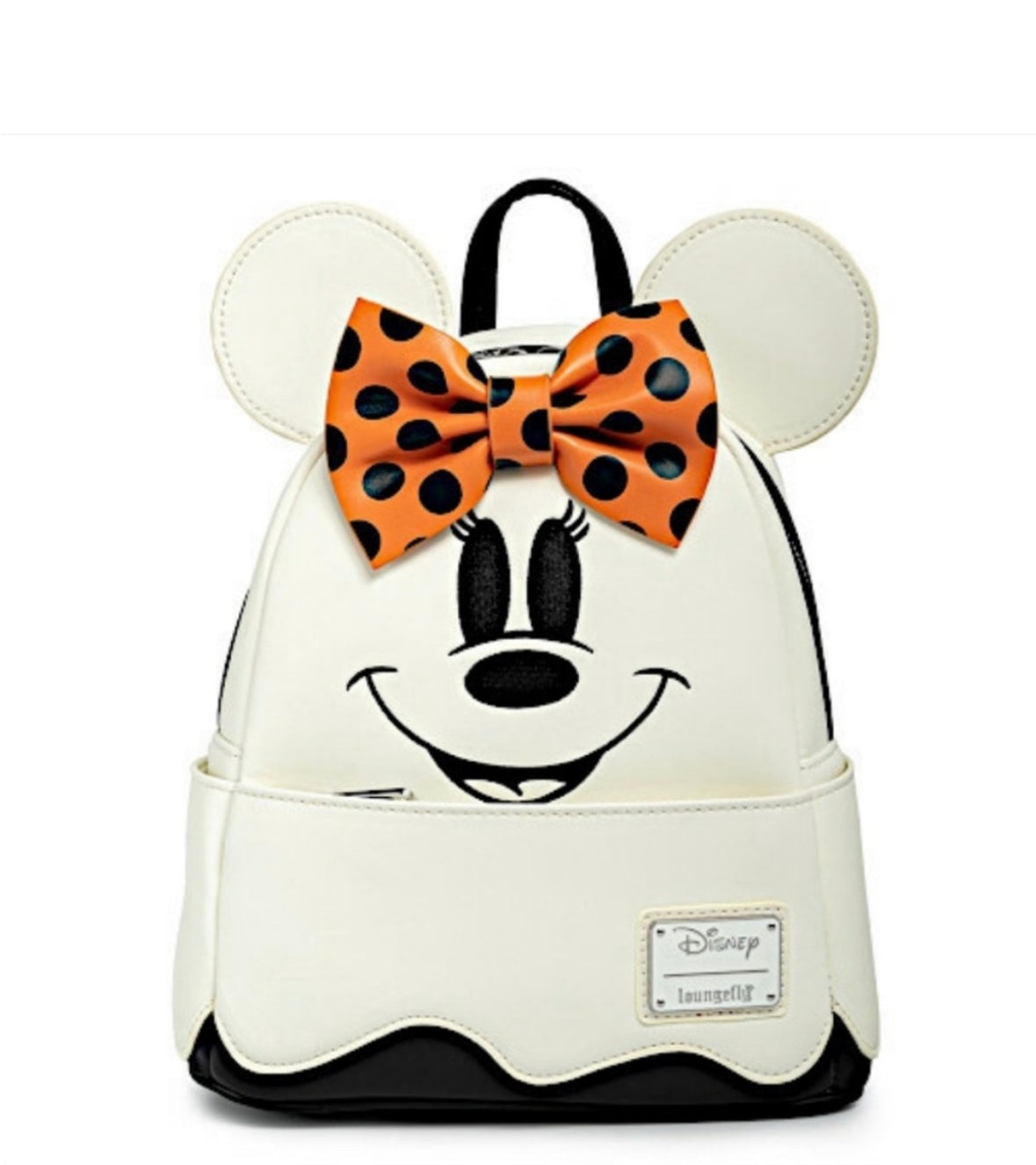 LOUNGEFLY DISNEY MINNIE MOUSE GHOST GLOW IN THE DARK COSPLAY MINI BACKPACK