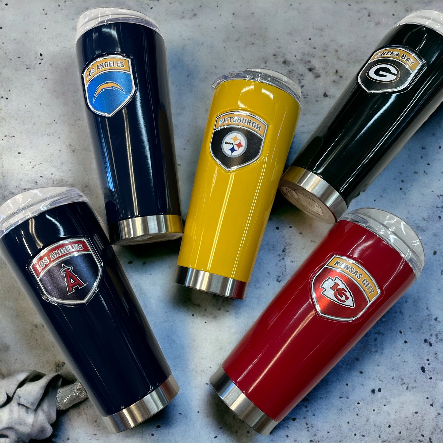 Old School Emblem Flag Logo Team Tumbler