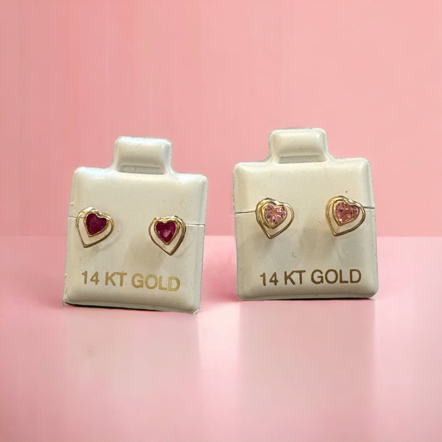 14K Gold Heart Earrings