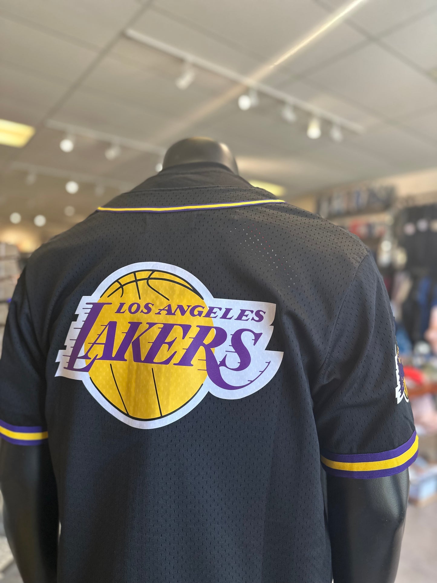 Los Angeles Lakers Mesh Button Up Shirt