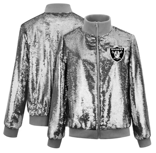 Raiders Silver Sequin Jacket