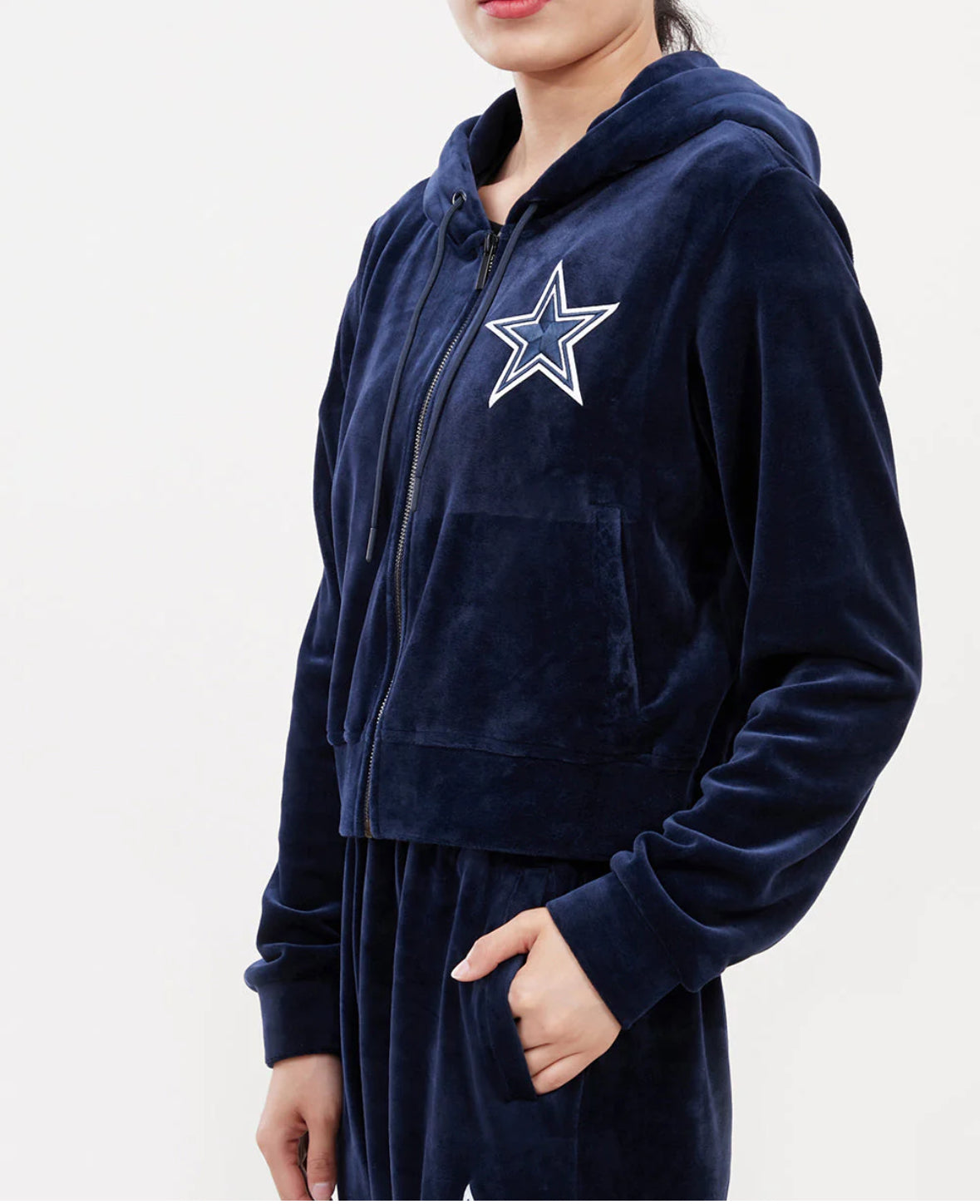 Dallas Cowboys Classic Velour Fz Po Hoodie